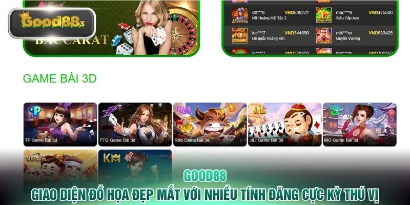 Giao diện đồ họa đẹp mắt với nhiều tính đăng cực kỳ thú vị