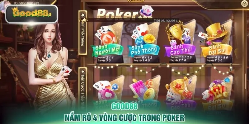 Nắm rõ 4 vòng cược trong Poker