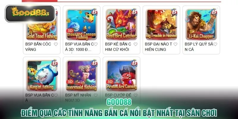 Điểm qua các tính năng bắn cá nổi bật nhất tại sân chơi